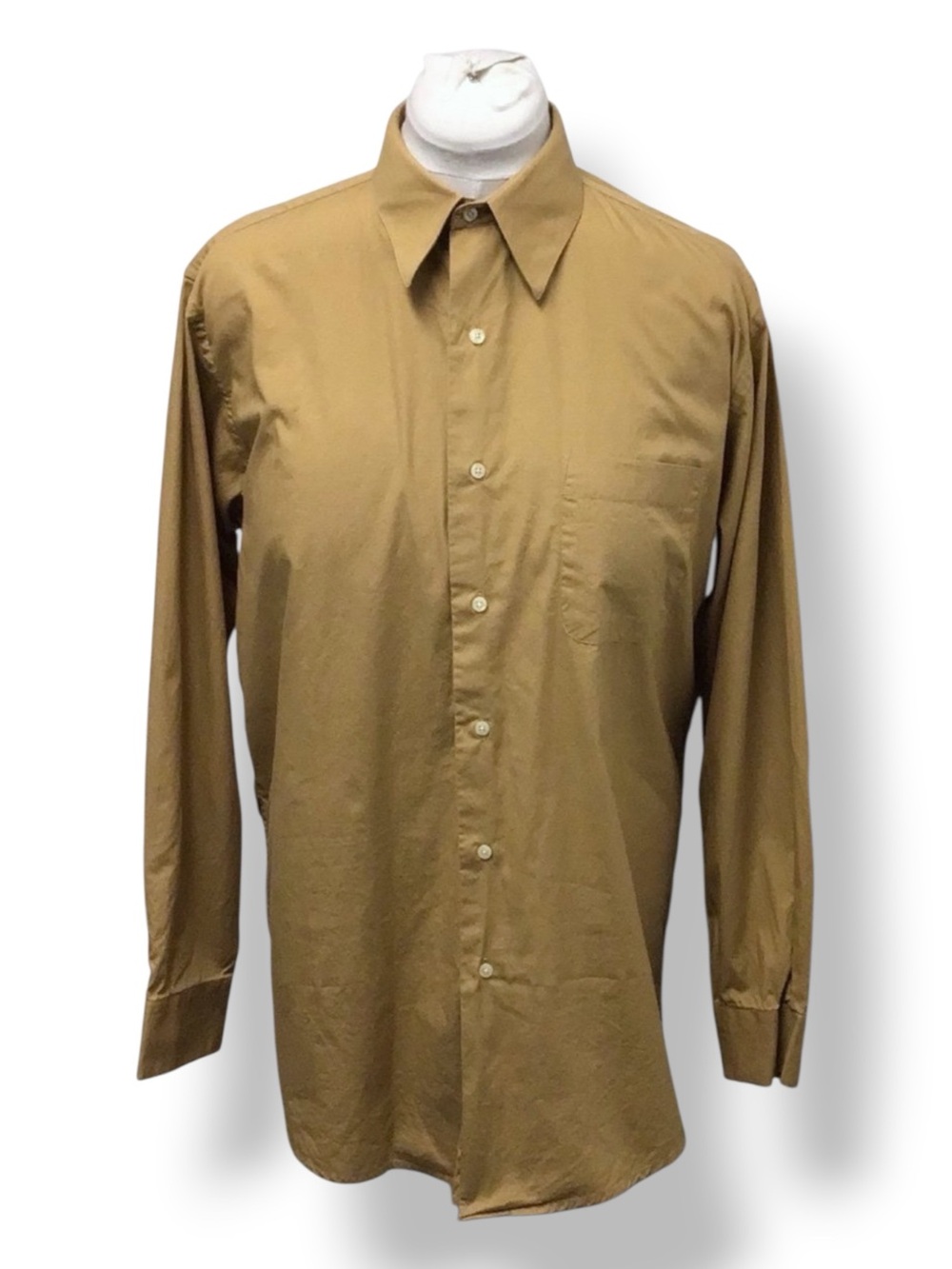 Alexander Julian Colours Mens Button-Up Dress Shirt M 15-15.5 32/33 Gold